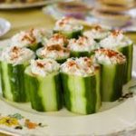 Concombres farcis au saumon