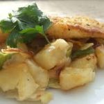 Filet de flétan sur lit de poireaux