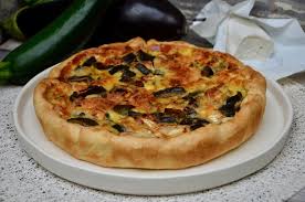 Tarte aux courgettes et aubergines