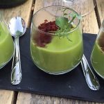 Panacotta de petits pois à la menthe