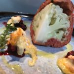 Choux-fleurs et morbier en croûte de pain