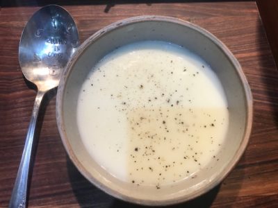 Velouté de trognon de choux fleurs au comté