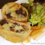 Strudel au boudin et pommes curry